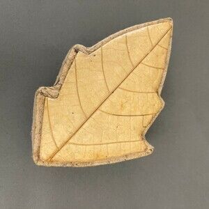 Autumn Leaf Beige Brown Jewelry Trinket Box Cardboard